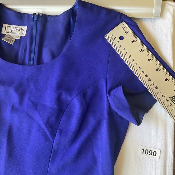 Atrium Women’s Short Sleeve Crew Neck Knee-length Dress size 8, Royal Blue - Picture 4 of 10